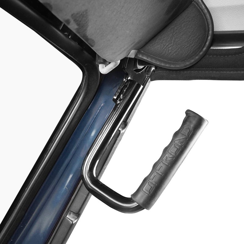Hooke Road Wrangler TJ Front Grab Handles for 1997-2006 Jeep Wrangler TJ & Unlimited - Steel,Black - Image 4